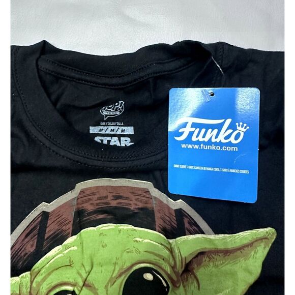 Star wars Men's Medium Tee The Mandalorian The Child Grogu black T-Shirt - Picture 5 of 8